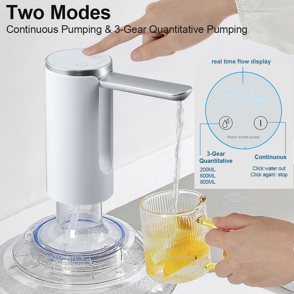 Gallon Water Pump Electric Bottle Automatic Water Dispenser Pump 19 Liters Foldable Desktop Water Bottle Pump H3 Rechargeable