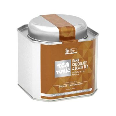 Чайный тоник Органический темный шоколад и черный чай Жестяная банка 250 г