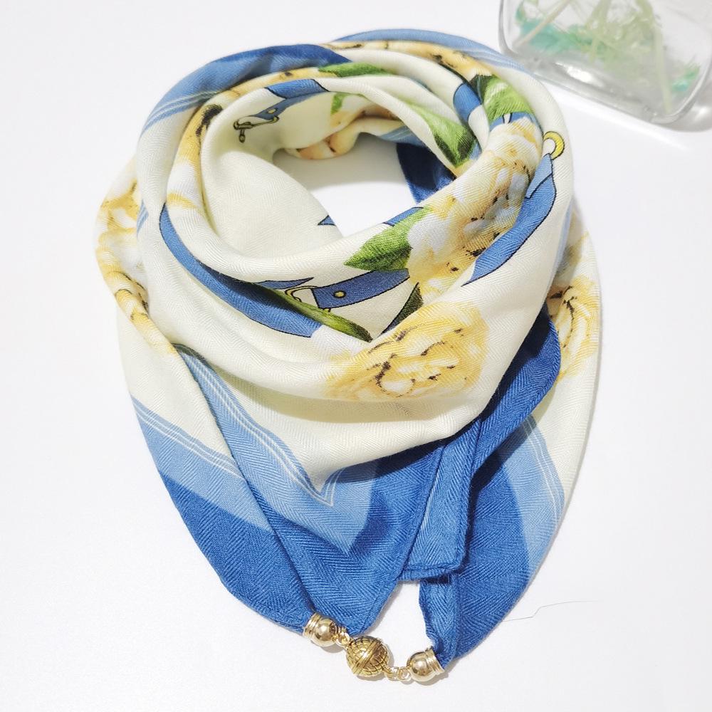 Magnetic Buckle Women's Cotton Neck Warmer: Versatile Autumn/Winter Scarf & Protector.