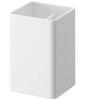 Yamazaki Magnetic Storage Box, Square, White, Approx. W7 X D7.2 X H10.5cm, Tower, Small Item Storage, Dividers, with Hooks, 4848