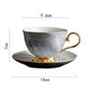 Скандинавская мраморная керамическая кофейная чашка и блюдце