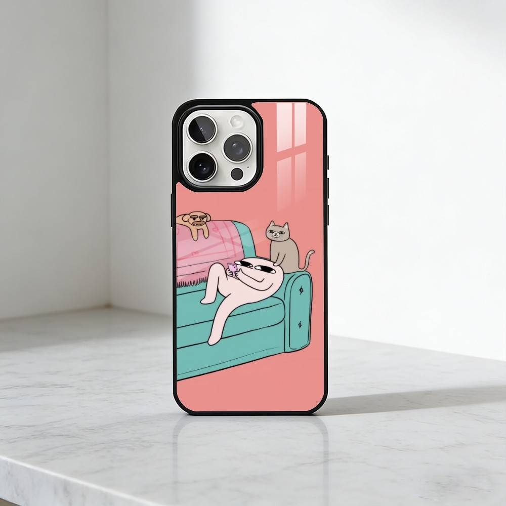 Abstract And Quirky Ketnipz Print Phone Case For iPhone17,16,15,14,13 Plus,Pro Max Magnetic For Magsafe Wireless Charging
