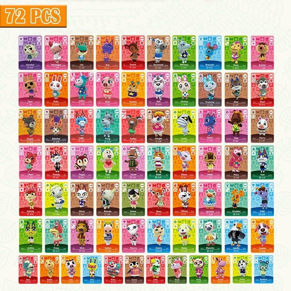 Animal Crossing Amiibo Card Set - 72 Cards In the New Horizons Series for Nintendo Switch and Switch Lite NFC Welcome Cards