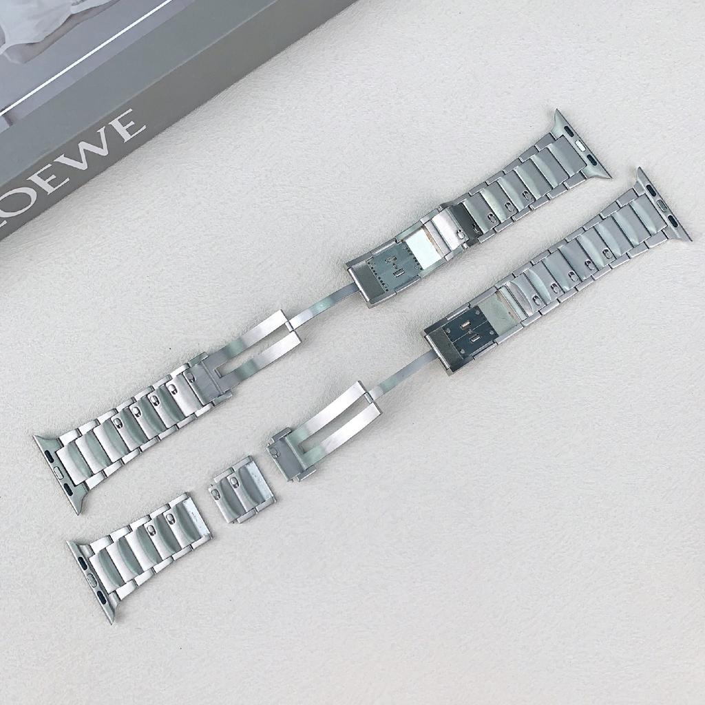 Wrist Strap for Apple Watch Series 10 9 8 7 SE 6 5 4 3 2 1 42mm 41mm 40mm 38mm One-Bead Stainless Steel Watch Band