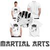 Muay Thai MMA Kick Boxing UFC T-Shirt Graphic Retro Vintage Albania Symbol Emblem Albanian 3D Print Men Women Short Sleeve Round Neck Eagle White