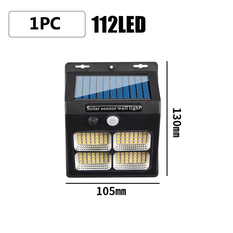 30/96/112LED Солнечный Светильник Уличный Солнечный Настенный Светильник Датчик Тела Человека 3 Режима Водонепроницаемый Садовый Декор Уличный Светильник Питание От Солнечного Света