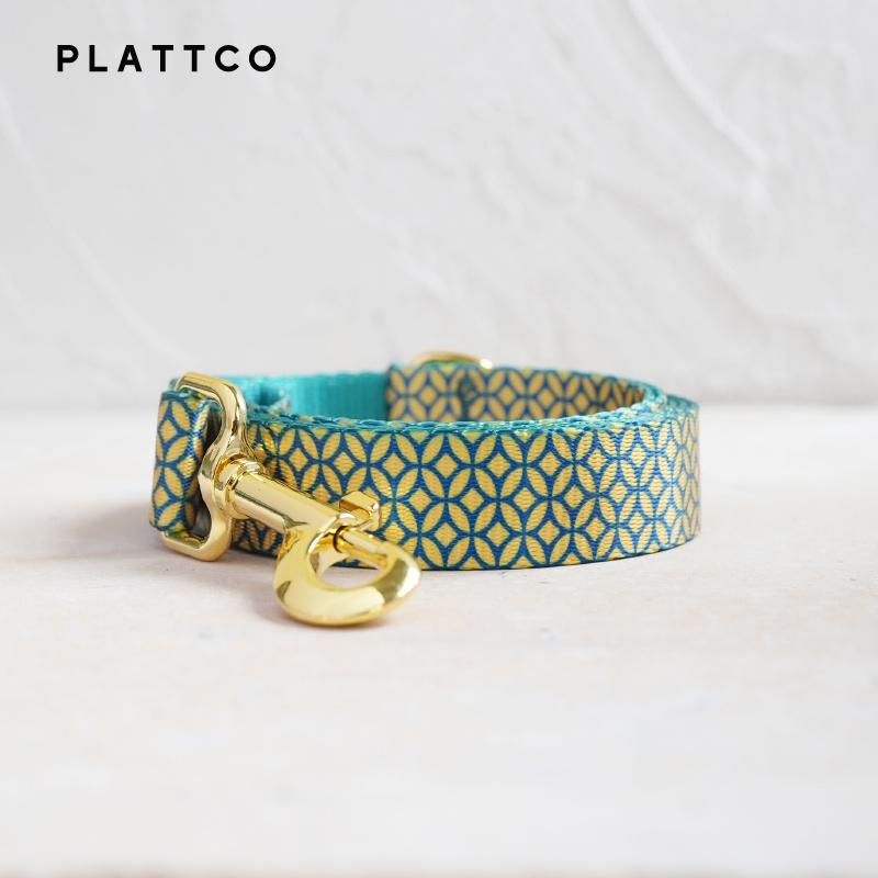 PLATTCO уникальный дизайн ошейника для собаки с принтом в виде МОНЕТ БОГАТСТВА и высококачественной золотой пряжкой, размер 5 PDC305YG