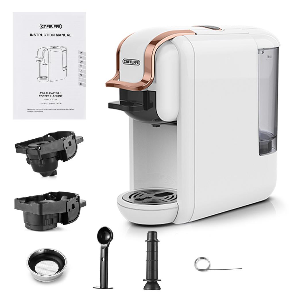 MK-603 4 In 1 Pod Coffee Maker 19Bar 92 Celsius Constant Temperature 20s Fast Cold and Hot Brew Pod Coffee