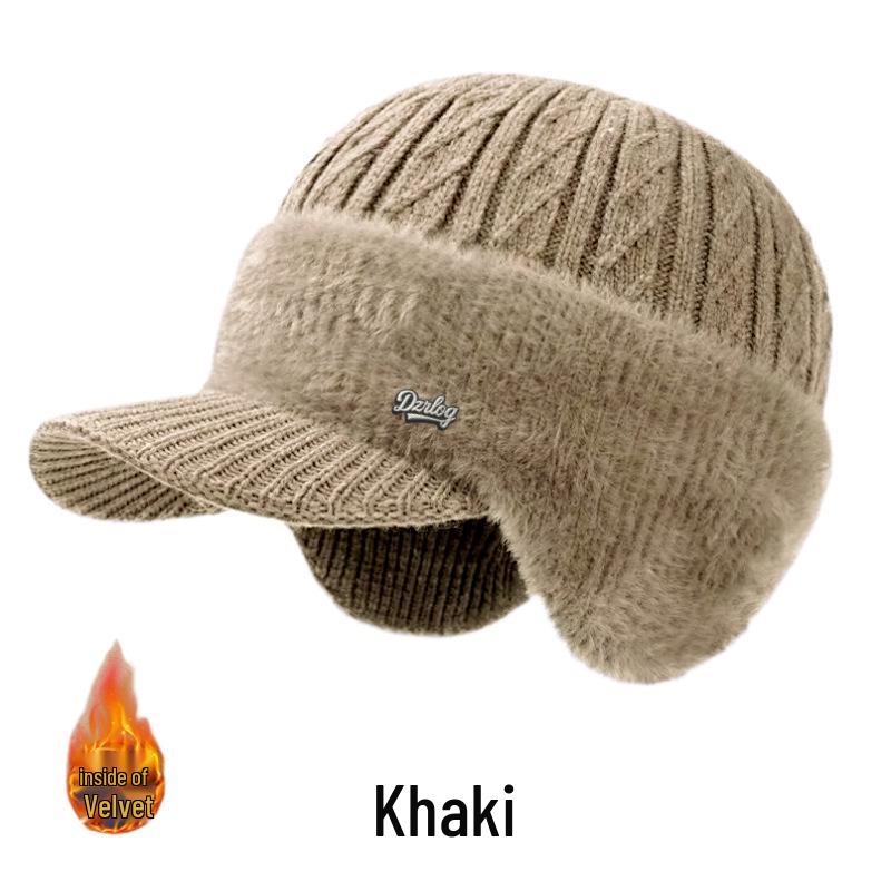 Ветрозащитная шапка на флисовой подкладке с защитой ушей для людей среднего и пожилого возраста - Теплая и стильная для осени и зимы