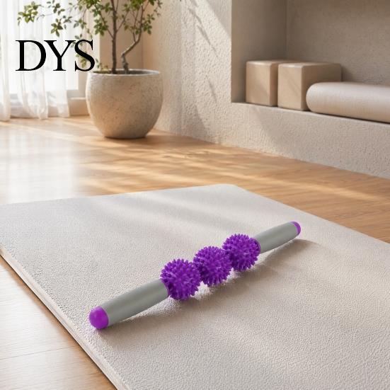 Durable Muscle Roller Massage Stick with 3/5 Spiky Balls, Fascia Cellulite Deep Flexible Tissue Massager, Tool for Sore Muscles, Neck, Leg, Back