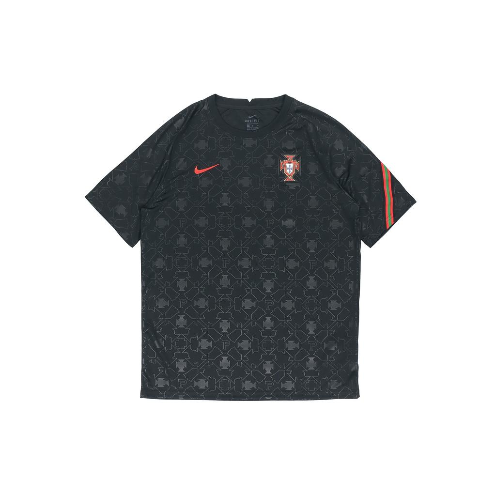 Nike Portugal Team Training Short Sleeve Soccer Jersey Men Tops Black CD2579-010