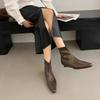 Autumn Women Ankle Boots Shoes Fashion Pointed Toe Ladies Short Boot Square Low Heel Casual Winter Women's Footwear 2025