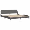 LED Bed Frame without Mattress  Hvar  Gray 200x200 cm