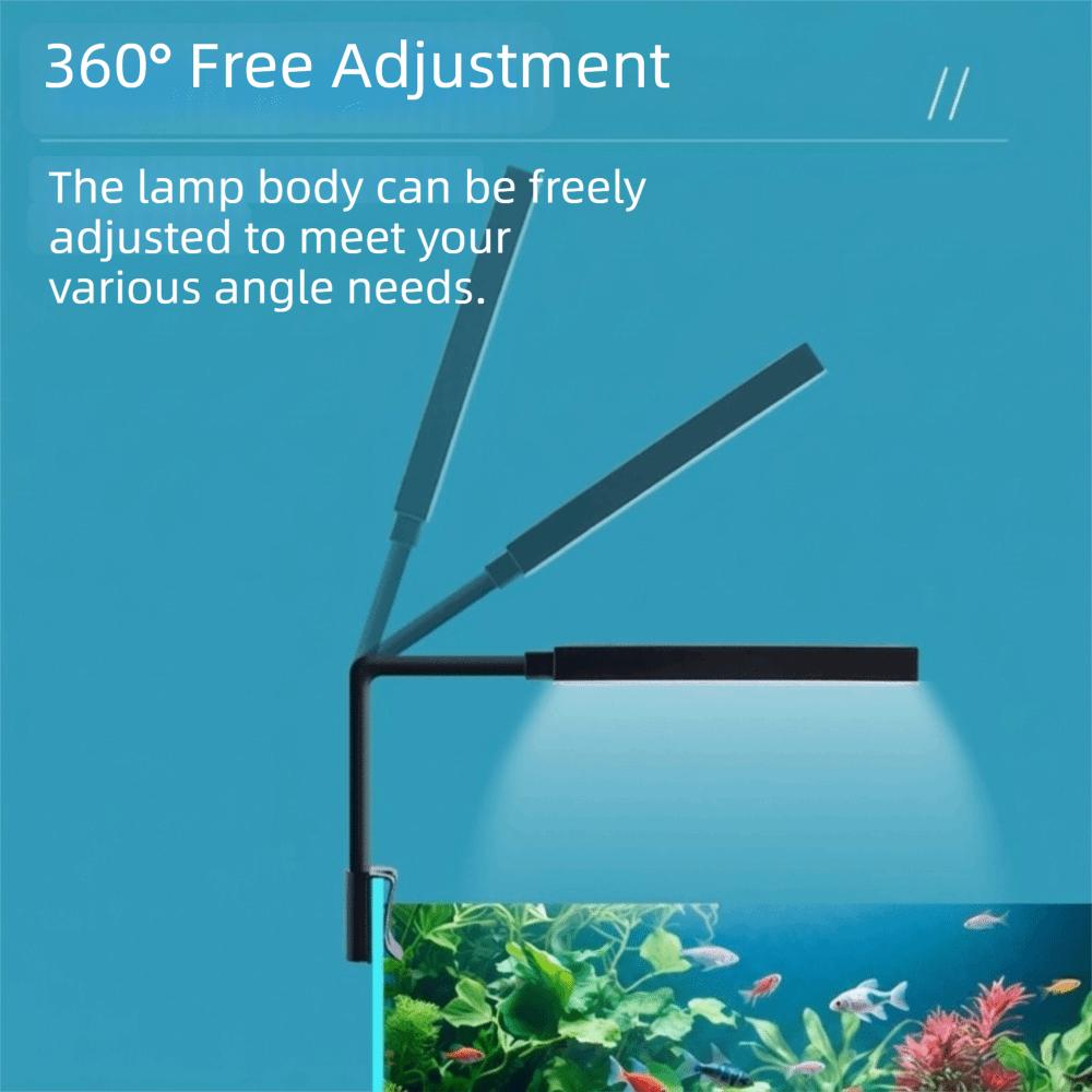 Full Spectrum Aquatic Plant Lamp Rotatable Aquarium Decorative LED Light Ornamental Tank