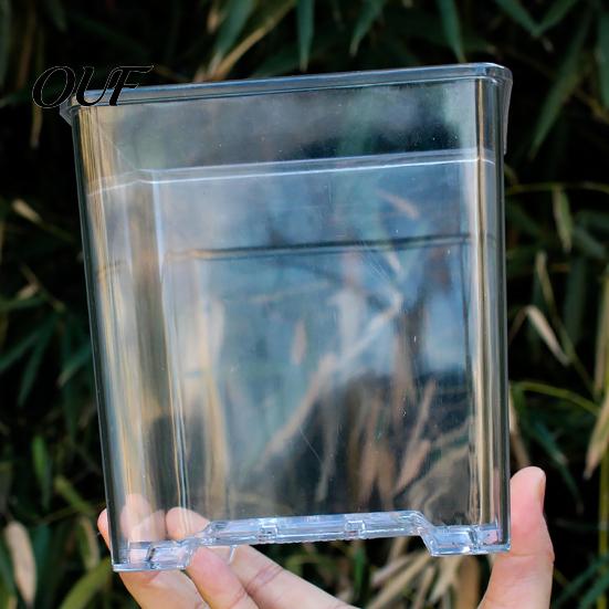 Square Acrylic Phalaenopsis Pot Plant Pot, Clear Orchid Planter with Drainage Holes Transparent Indoor Flower And Saucer, Breathable for Oncidium