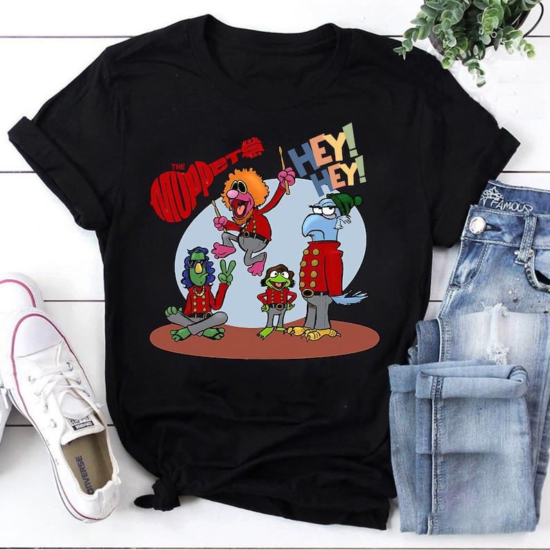 Новый! Винтажная футболка Monkee Muppets Полный размер EN574 Унисекс