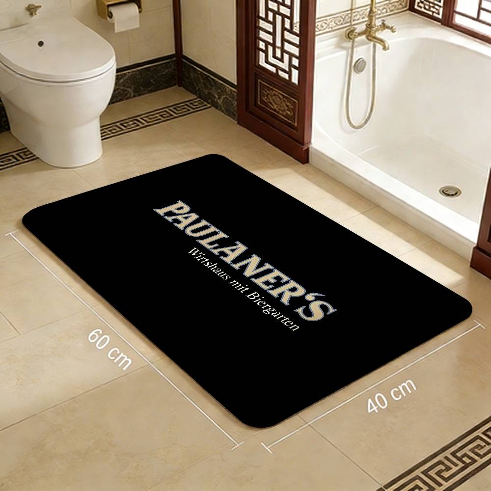 German Beer Paulaner Entrance Door Mat Washable Non-Slip Living Room Sofa Chairs Area Mat Kitchen Welcome Doormat