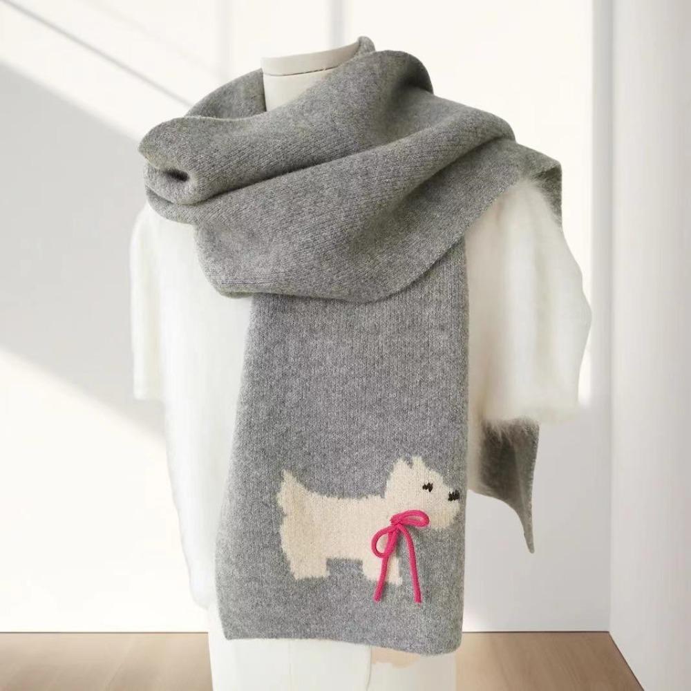 Полиэстеровый шарф Толстый вязаный шарф Милая шаль Зима