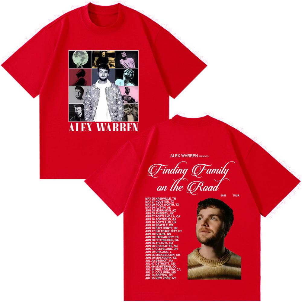 Alex Warren Finding Family On The Road 2026 Tour Tshirts Unisex Unisex Fashion Tshirt Summer Cotton Loose Casual Loose Tshirts