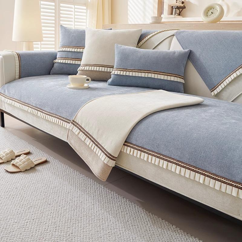 Cream Wind Sofa Cushion, Universal Non-Slip Seat Cushion For All Seasons,  New Sofa Cover, Washable Sofa Cover Towel