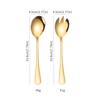 2 шт. Золотая ложка для салата, вилка, ложка для салата, набор столовых приборов из нержавеющей стали, набор ложек, красочная уникальная ложка, кухонный инструмент