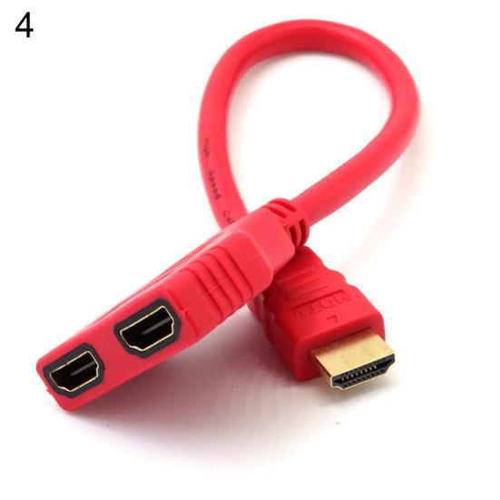 1080P HDMI-совместимый порт Male to 2 Female 1 In 2 Out Разветвитель Кабель Адаптер Конвертер