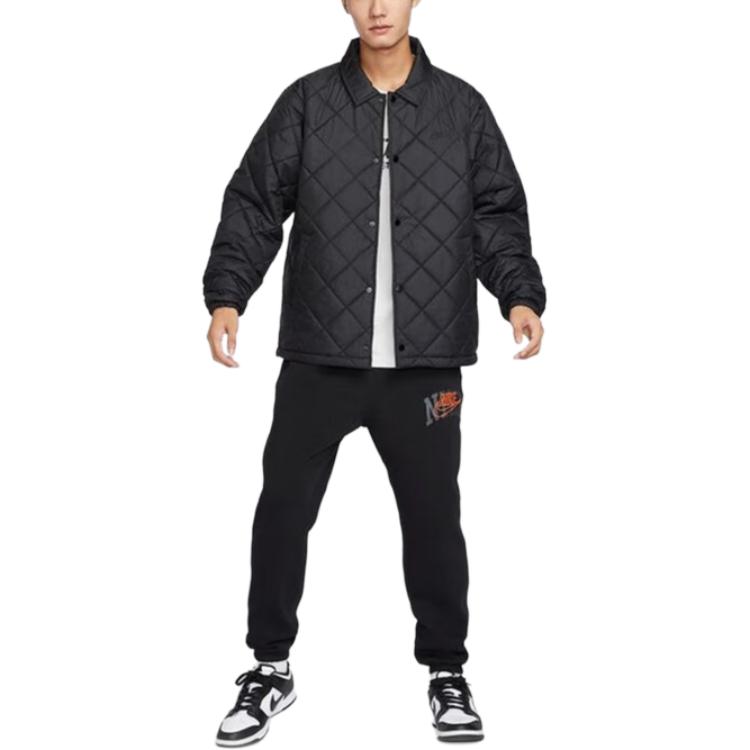 Nike Therma-Fit Repel теплая повседневная простая мужская куртка с длинным рукавом черная FZ0635-010