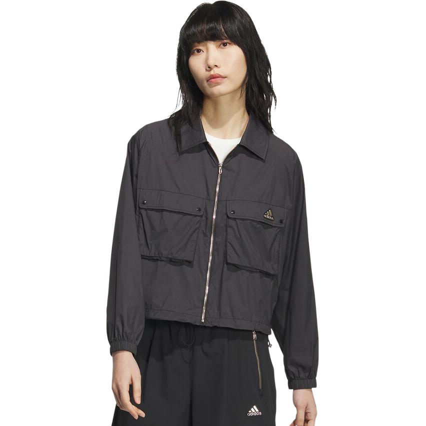 adidas Women'ss Collared Woven Training Jacket Black