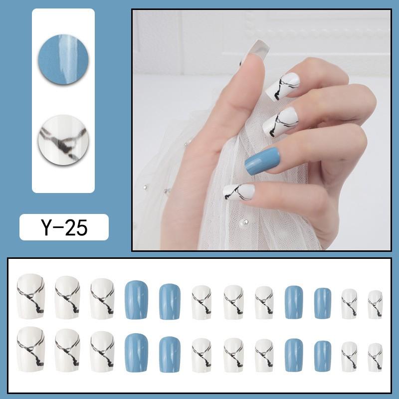 Reusable Press-On Nails With Cat Eye Effect Gradient Design Women Sweet Chic Style Wearable Nail Tips