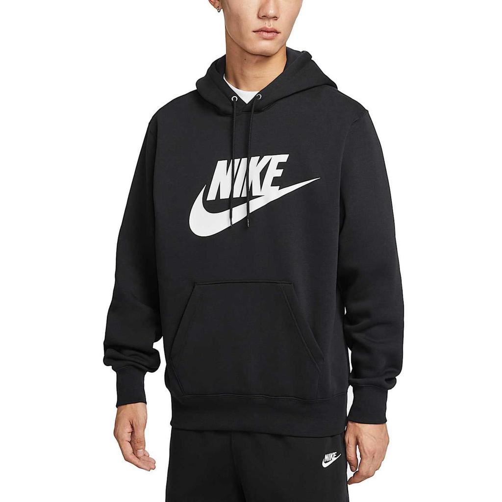 Nike Мужская флисовая толстовка Club Sportswear с круглым вырезом Черная FN3869-010