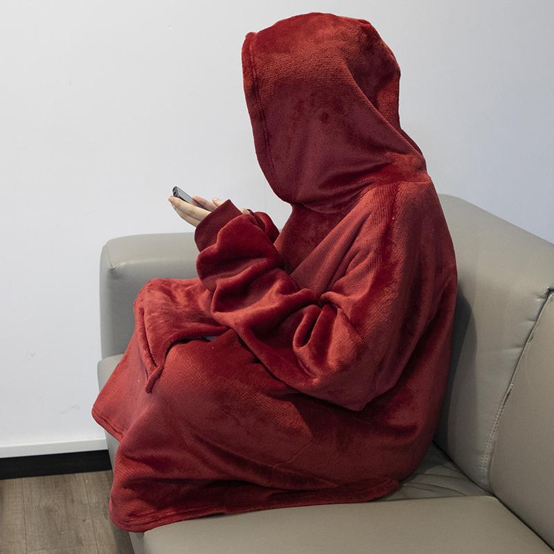 Зимние теплые негабаритные толстые флисовые гигантские толстовки, длинный фланелевой женский пуловер с капюшоном