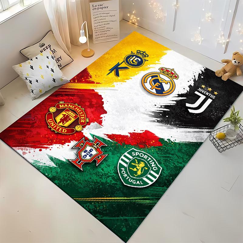 Football Club Logo Design Rug Non-slip rug suitable for living room and bedroom sofas