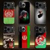 Афганский Афганистан Флаг Для iPhone 17,16,15,14,13,12,11,Mini,Pro,E,SE4,XS,MAX Черный Конфетный Матовый Чехол