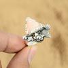 Сделка ко Дню матери Кольцо ручной работы из стерлингового серебра 925 пробы с камнем сколецит в виде цветка