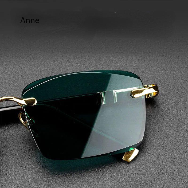 Сплавные Бескаркасные Женские и Мужские Солнцезащитные Очки для Чтения Блокирующие Синий Свет Очки Солнцезащитные Очки для Чтения 0+1.0+1.5+2.0+2.5