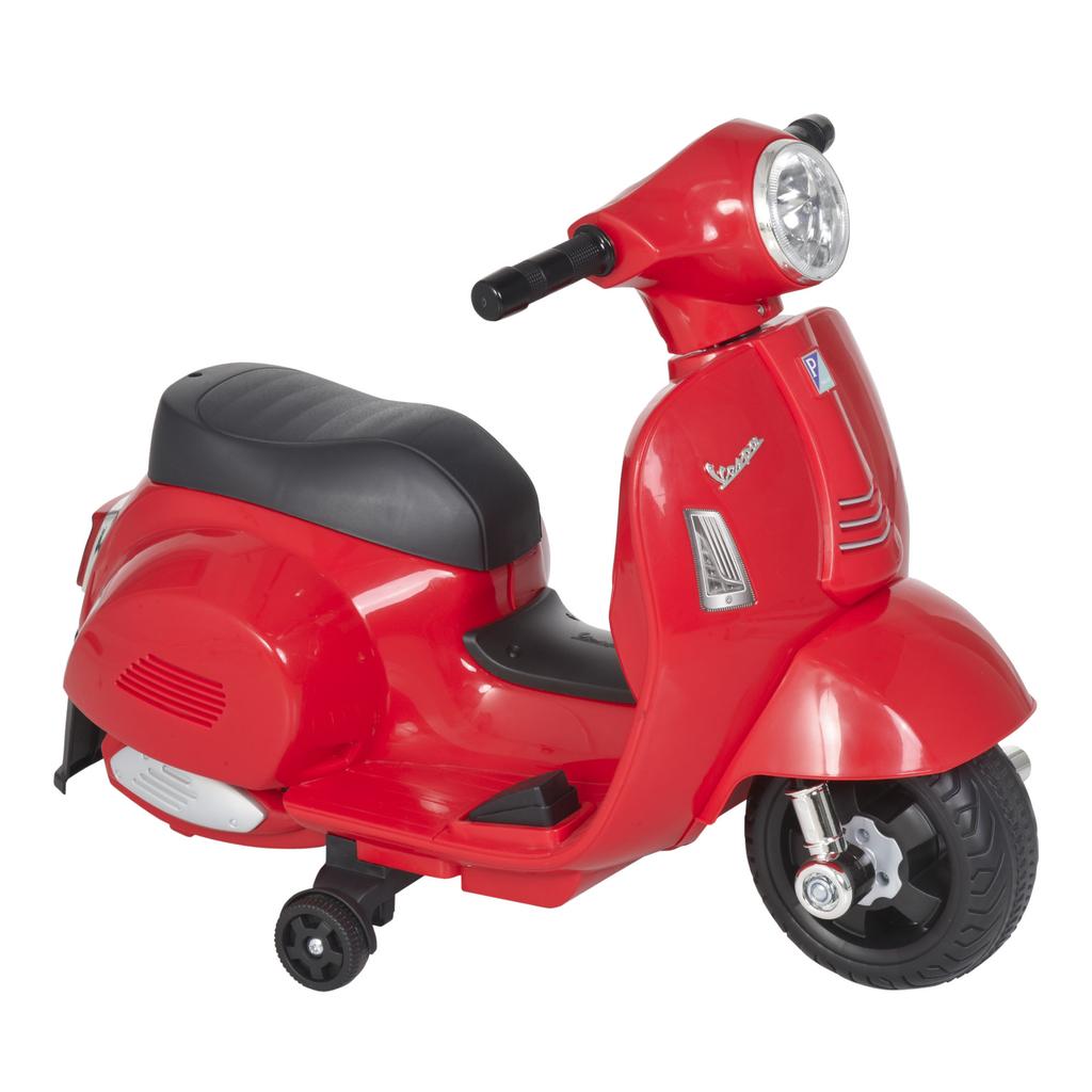 Electric Kids Motorcycle Vespa Electric Motorcycle with LED Light, Sound, Kids Electric Motorcycle for Children from 18-36 Months, Red