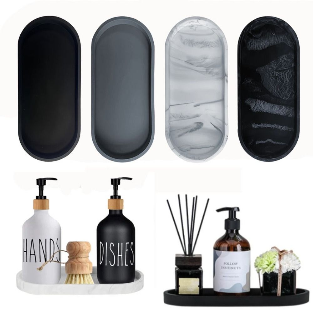Мраморный поднос для туалетного столика, силиконовый поднос для унитаза, новый поднос для хранения на кухонной столешнице