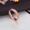 2019 Korean Chic Titanium Stainless Steel Sand Pressed Ring for Women