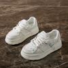 2025 Spring Little White Shoes New Korean Version Ins Female Students Height Increase Platform Sports Board Shoes Casual Shoes Female KJ707