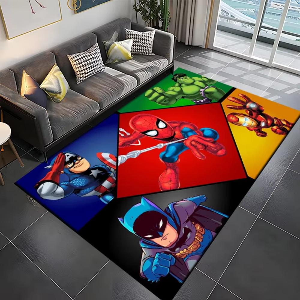 Disney Superhero Spiderman Pattern Large Rug Floor Mat for Living Room Bedroom Sofa Area Modern Decor Kid's Room Rug