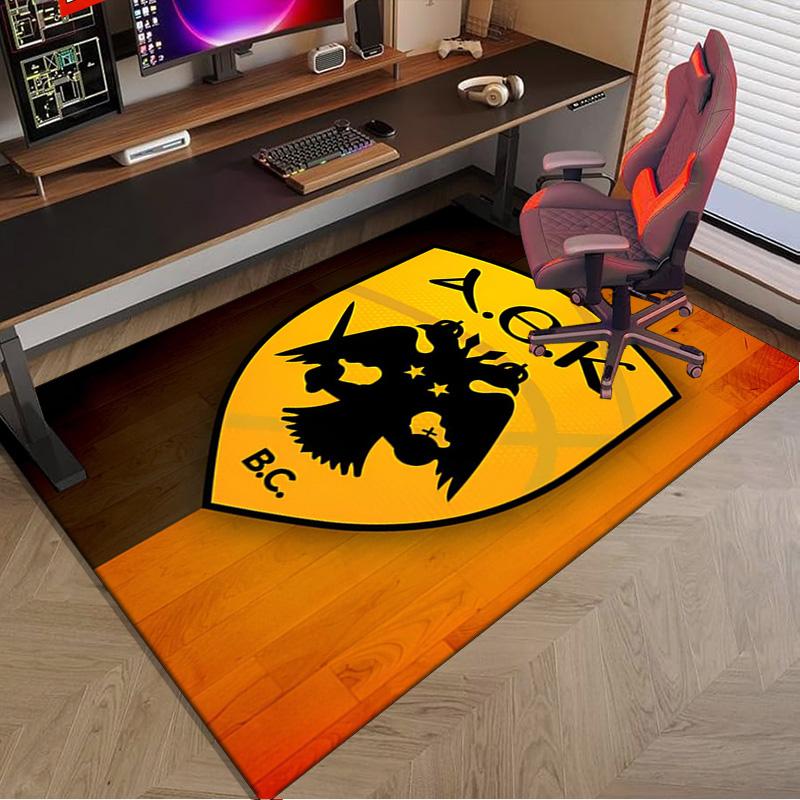 Aek Football Crest Area Rug Office rug, Chair Rug, Decor Carpet Livingroom bedroom Mat, Large Size Fan gifts Christmas gifts