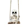 Resin Crafts Tire Swing Skeleton Pendant Vintage Skeleton Spirit Statue Decoration  Lawn