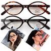 Leopard Print Oval Frame Glasses For Women Sweety Cool Anti Blue Light Plain Eyewear Optical Spectacle Korean Clear Glasses