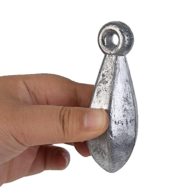 Bowling Ball Shaped Lead Sinker with Ring for Long Cast Sea Fishing