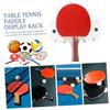 LIOOBO Ping Pong Racket Bat Storage with Clear Acrylic Display Stand for Space Saving Wall-Mounted Rack/Tennis