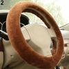 Modish Universal Car Accessory Charm Warm Long Soft Plush Car Steering Wheel Cover