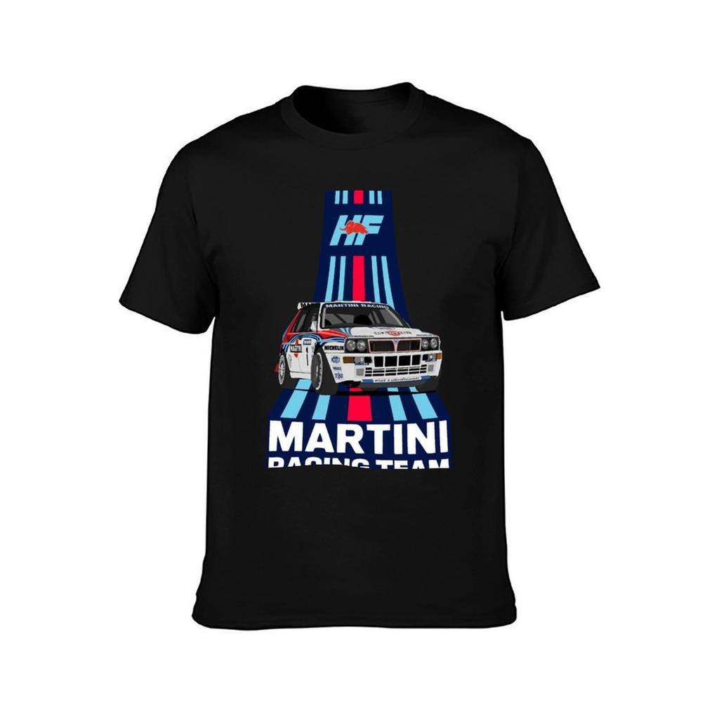 Футболка Lancia delta HF полоски Martini футболки для мужчины упаковка белая футболка для мужчины 100 процентов хлопок футболка
