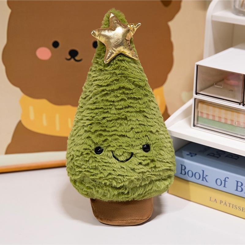 Creative Cartoon Christmas Series Snowman Plush Doll Pillow Tree Snowman Elk Plush Toy Holiday Decor Gift for Boys Girls