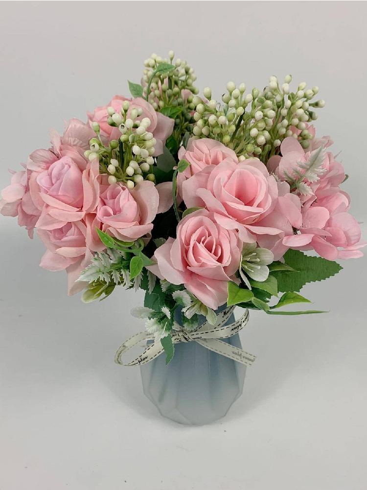 4 шт. 26 см искусственный букет роз и гортензий для гостиной, дома, свадьбы, внутреннего подоконника, украшения для двора, шелковые искусственные цветы