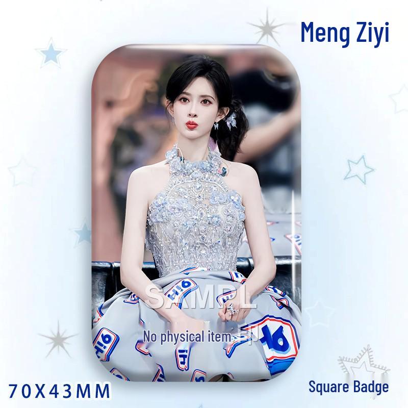 Meng Ziyi Laser Badge - Star Idol Support Brooch Pendant